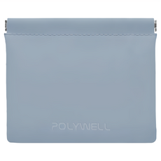 POLYWELL 寶利威爾 隨身彈片收納包 PU防水防塵 PW15-T65-0809 15 x 11.5cm 霧面款, 迷霧藍, 1個