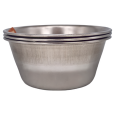 MIKA HOUSE 橘之屋 304不銹鋼布丁丸 9.5cm-丸 (3個組), 1組, 銀色