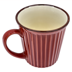 刻紋馬克杯 陶瓷材質 耐溫-30°C~100°C 日本產地, 紅色, 1個