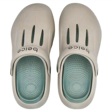 beice 潮款踩屎感軟底包頭兩用洞洞鞋, EVA鞋墊, EVA鞋底, 灰色