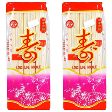和益 三束素麵 長壽麵, 210g, 2包