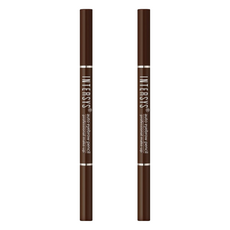 INTERSYS 雙頭旋轉眉筆, 持妝一整天, 6種顏色可搭配髮色使用, 04 深棕色, 2支