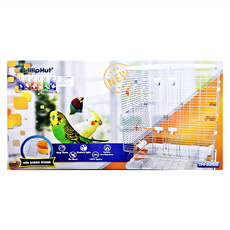 LillipHut 麗利寶 深底易潔透亮鳥籠 L(780 x 420 x 970mm), 1個, 銀色