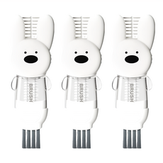 小麥購物 杯蓋清潔刷 G767 12.7 x 4.3 x 1.8cm 37g, 白兔兔, 3個