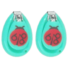 bab 培寶 指甲剪 水滴型手柄 安全防滑 隱藏式設計, 紅瓢蟲, 2個