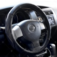 POWER 純牛皮碳纖方向盤套 PW-24, 黑色