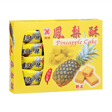 美雅宜蘭餅 鳳梨酥 皮薄餡多、鬆香不黏牙 古早風味自製鳳梨醬, 400g, 3盒