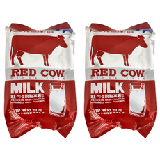 RED COW 紅牛 超濃脫脂高鈣奶粉，即溶好沖泡，100%紐西蘭純淨乳源, 2kg, 2包