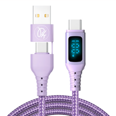 PD充電線傳輸線 ca-2947 1.8m 紫色 快速充電, 1條