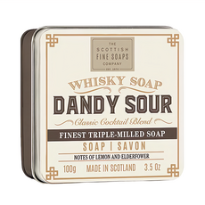 英國 Scottish Fine Soaps 威士忌系列 Dandy Sour 紳士沐浴皂 白盒, 含檸檬和接骨木香調, 100g, 1個