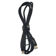 Mcdodo 麥多多 雙子系列 二合一 PD Lightning/Type-C 充電線, 1.2m, 雙子系列 黑色, 1條