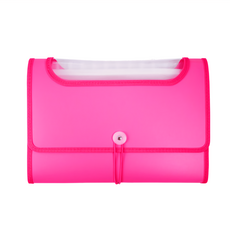 DaTaBanK 三田文具 A4 開天窗12層風琴夾, 33.5*24.5*2.5cm, 聚丙烯(P.P), 內附彩色索引標籤, 紅色, 1個