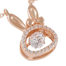 MARIGOLD 美爾朵 12生肖系列 925純銀 鋯石項鍊, 鍊長40cm + 延長鍊5cm, 生肖兔