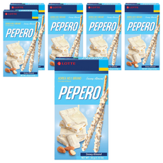 LOTTE PEPERO 杏仁白巧克力棒, 32g, 6盒