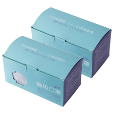 YSH 益勝軒 成人平面醫療口罩, 冰雪白, 50片, 2盒