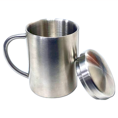 SUNB.W 秦博士 304不鏽鋼鋼蓋隔熱杯 400cc, 雙層隔熱設計, 堅固耐用易清洗, SCP400S, 1個