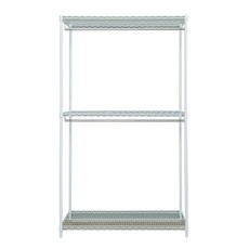 dayneeds 日需百備 烤漆3層雙桿衣櫥 荷重型, 白色