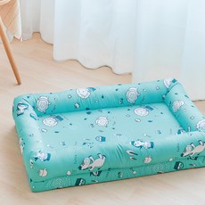 SIMBALION 雄獅 奶油獅 森林野餐 寵物記憶床墊 台灣製 10kg以下適用, 藍色, 1個