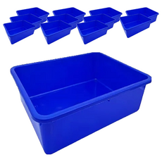 百貨King 350密林 置物籃 收納籃 藍色 Set, 35 x 26.5 x 7.8cm, 12個