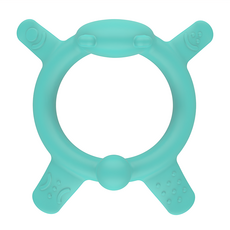 pigeon 貝親 呼呼熊矽膠固齒器, 單件, 綠色, 1個