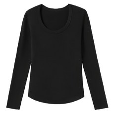 U領王牌羊毛原絨衣 - 4.5%棉羊毛，5%彈性纖維，90.5%聚酯纖維, L, 松霧黑