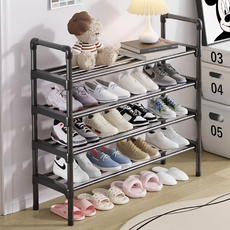 mohe 木暉居家 簡約多層一體式鞋架 60 x 28 x 79cm, 黑色, 1個