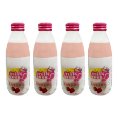 台東初鹿 草莓保久牛乳飲品，乳質濃郁可口美味，乳含量50%以上, 250ml, 4瓶