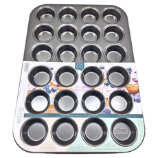 KitchenCraft Chicago 24格不沾迷你瑪芬烤盤, 總長40cm + 內徑5cm, 1個