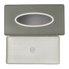 GINII 基尼 霧面質感面紙盒 MIT台灣設計製造 L25.5xW13.4xH9.7cm, 莫蘭迪綠, 1個