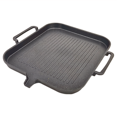 SHCJ 生活采家 韓式不沾方形條紋烤盤 鋁鋅合金 不沾塗層 適用IH爐、電磁爐, 31.8cm, 1組