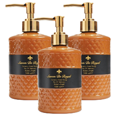 Savon De Royal 奢華閃耀珍珠洗手乳, 500ml, 含保濕霜, 白色茉莉花香調, 琥珀和香草濃郁馥香, 3瓶