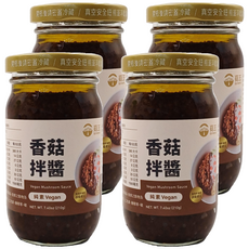 菇王 香菇拌醬, 純素, 210g, 4罐