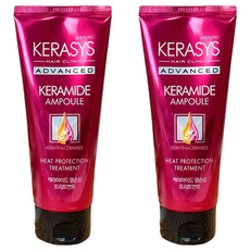 KERASYS 專業安瓶熱損護髮素, 角蛋白神經醯胺, 修護受損髮絲, 200ml, 2條