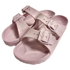 雙排扣軟底拖鞋, 防臭防滑耐磨, EVA材質, 37, 藕色