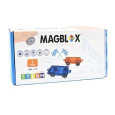 MAGBLOX 磁力車車套裝 1組 2片 食品級ABS回收塑料 適用年齡：3歲以上, 橘色+藍色
