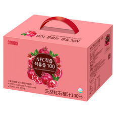 OMIDA 100%天然紅石榴汁禮盒, NFC非濃縮還原, 無添加糖、水及食品添加物, 70ml, 20包