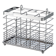 HomeMax 桌上型刀叉筷桶 304不鏽鋼材質 3格分類輕鬆收納 小體積不占空間, B28008, 1個