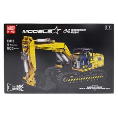 MOULD KING 宇星模王 挖掘機 積木 1830+片 1:8 比例, #13112, 1盒