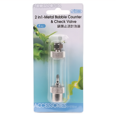 ISTA 伊士達 CO2錶頭止逆計泡器, 2合1金屬氣泡計數器和止回閥, 1個