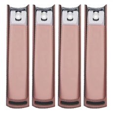 莫蘭迪色防噴濺指甲剪 小(7 x 2cm) 39g, 櫻花粉, 4個