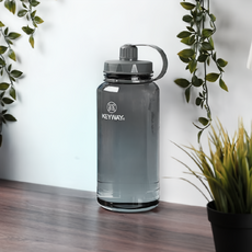 KEYWAY 加水站吸管水壺 110*242mm 0.22kg, 灰色, 1.5L, 1個