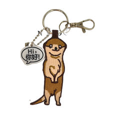 Hi 你好 刺繡鑰匙圈 狐獴, 1個, 1件