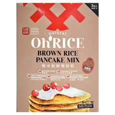 源順食品 Oh'Rice 糙米鬆餅預拌粉, 烏龍茶口味, 100%純天然糙米, 450g, 1盒