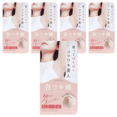 himecoto 白雪姬 腋下膝肘嫩白去角質霜, 輕搓30秒亮白, 4效合一吸附污垢去角質, 熱銷世界各國媒體推薦, 18g, 5盒