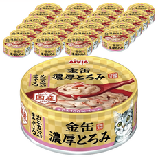 AiXiA 金缶 新金罐濃厚貓罐頭, 鮪魚 + 蟹棒, 70g, 24罐