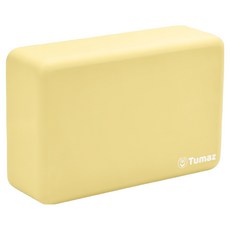 Tumaz 月熊 EVA圓角瑜珈磚 50D高密度, 文心黃, 1個