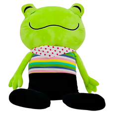 AllBeMine 歐比邁 變眼青蛙玩偶，雙眼可翻開, 50cm, 淺綠色, 1個