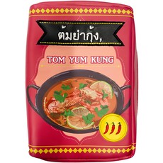 Marushin Yup!仿真料理包拉鍊袋-酸辣蝦湯, 趣味造型衛生收納袋, 1入