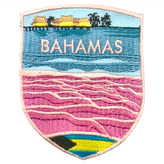 A-ONE 匯旺 地標造型刺繡 巴哈馬粉紅海灘 (7.5 X 6 CM), 1個