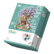 LoZ 微型積木 LOZ1065 3991片, 滿天星精靈樹屋 多色, 1盒